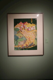 墙上的艺术画作展示