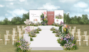 坝坝宴婚礼场布