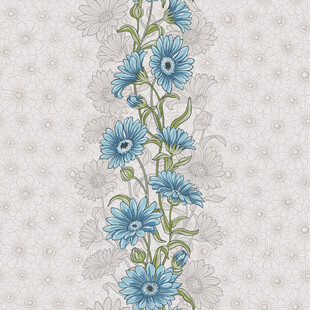 蓝色花卉垂直图案纹理