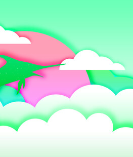 梦幻云端的绚丽日出景象