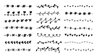 多样手绘线条图案素材