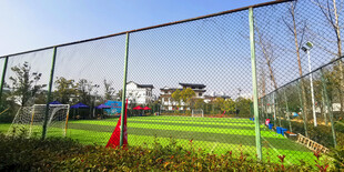 户外绿茵足球场地景观