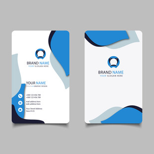 蓝色商务名片