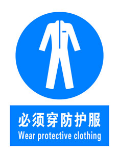 必须穿防护服标识