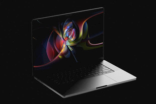 时尚炫酷笔记本电脑展示样机