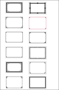 多样矩形边框设计素材