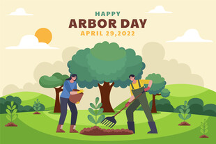 快乐植树节场景