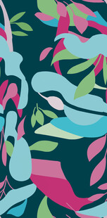 抽象多彩叶片图案艺术画