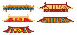 中式传统屋顶建筑元素