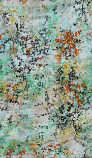 抽象多彩纹理画作