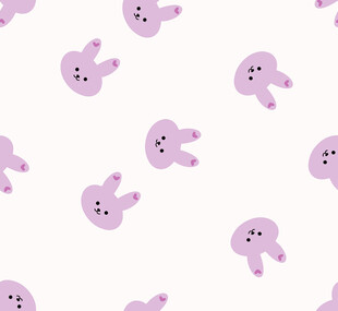 可爱粉色兔子卡通