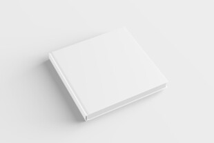 空白的正方形书本展示样机