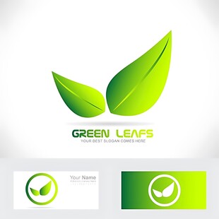 绿叶标志设计