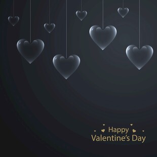 情人节心形吊饰背景图