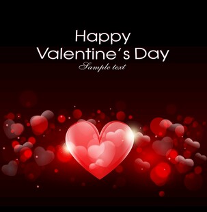 情人节红心装饰背景图