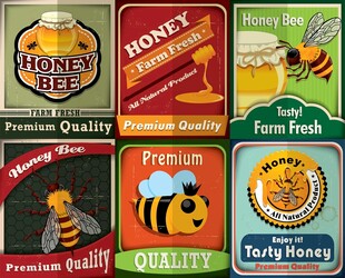 多样蜂蜜包装展示