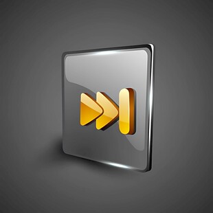 金属质感快进图标