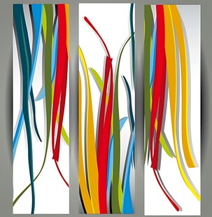 多彩线条抽象艺术图案