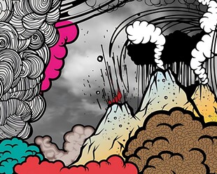 火山爆发奇幻景象