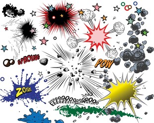 多彩爆炸图案素材集合