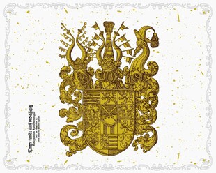 金色华丽家族徽章图案