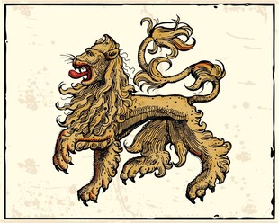复古风格狮子图案
