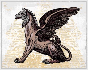 神话中的带翼怪兽形象