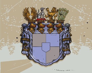 复古风格家族徽章图案