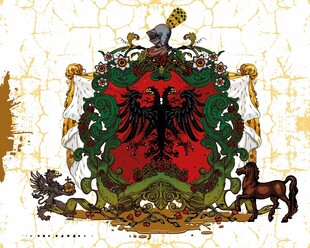 阿尔巴尼亚国徽图案展示