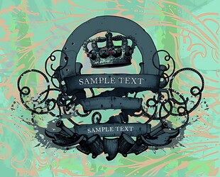 复古华丽皇冠装饰图案