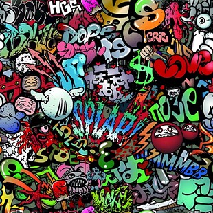 多彩涂鸦艺术作品展示