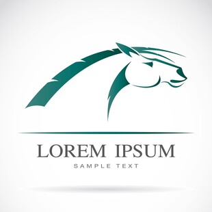 简约马头标志设计
