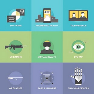 科技与安全相关图标集合