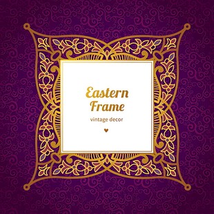 东方风格华丽装饰框架