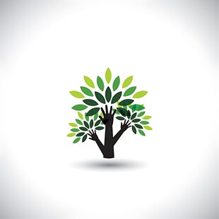 简约树形图标设计