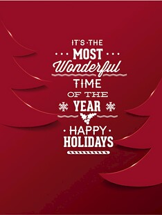 红色圣诞节日贺卡背景