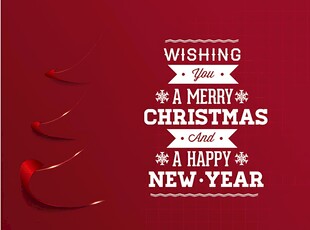 圣诞新年祝福红色饰图