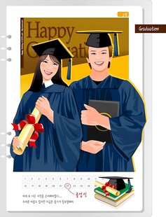 毕业情侣的美好纪念时刻