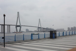 江边大桥旁的观景步道