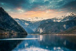 壮丽山水湖景自然风光