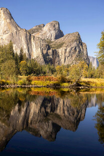 优胜美地湖光山色美景