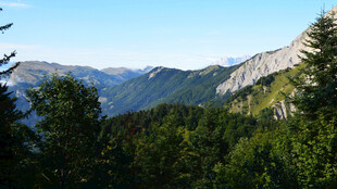山林间的壮丽山脉景色