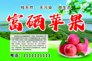 富硒苹果宣传海报