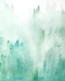 淡绿色梦幻水彩背景图