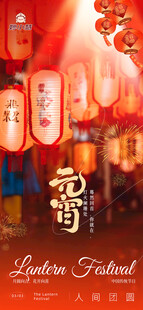 上元节赏灯元宵节大气节日海报