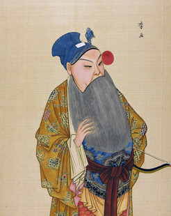 古代扮相老者人物画像