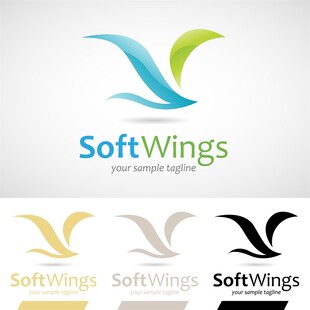 SoftWings品牌标志设计