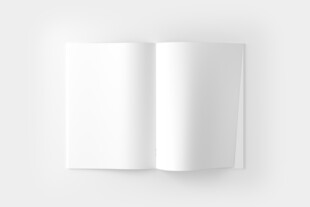 空白A4展开折页设计展示样机