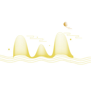 中式山水祥云花纹