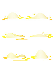 中式山水祥云花纹